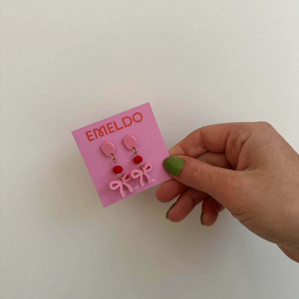 Emeldo Beauty Bows // Pink and Red