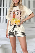 By Frankie Beige Mermaid Vase Tee