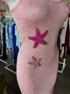 By Frankie Pink Starfish Short Knit Dress