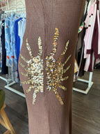 By Frankie Brown Sun Sequin Knit Maxi Dress