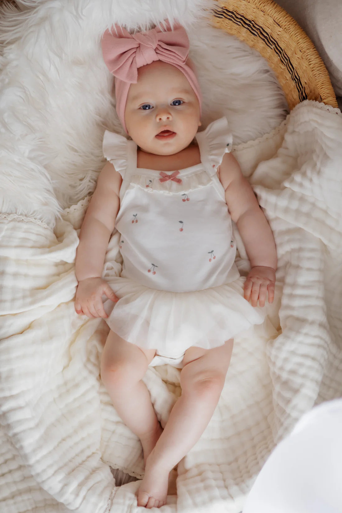 Aster & Oak Cherry Tutu Singlet Onesie