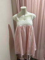 By Frankie Pink Mini Dress with White Lace