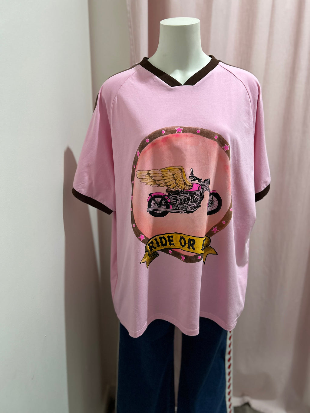 By Frankie Pink Ride or Die Tee