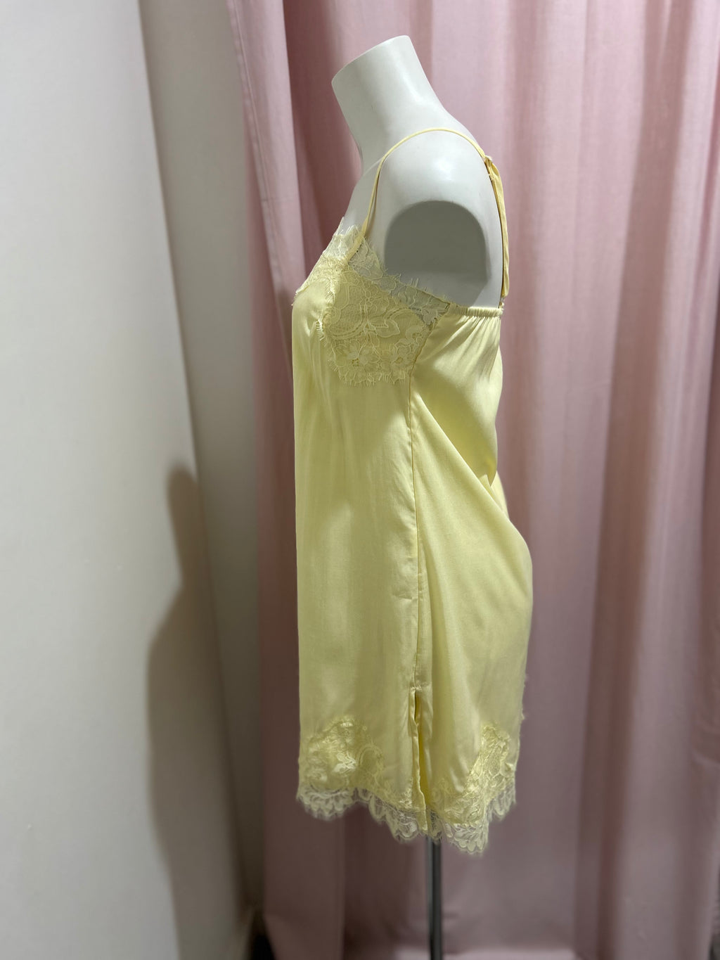 By Frankie Lace Mini Dress Yellow