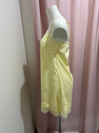 By Frankie Lace Mini Dress Yellow