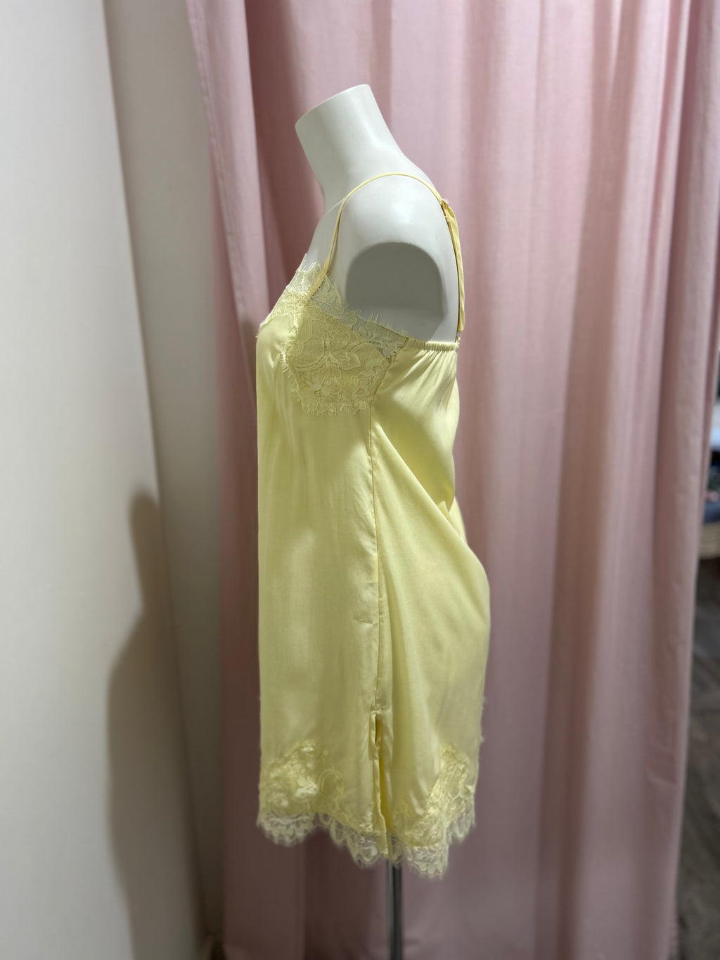 By Frankie Lace Mini Dress Yellow