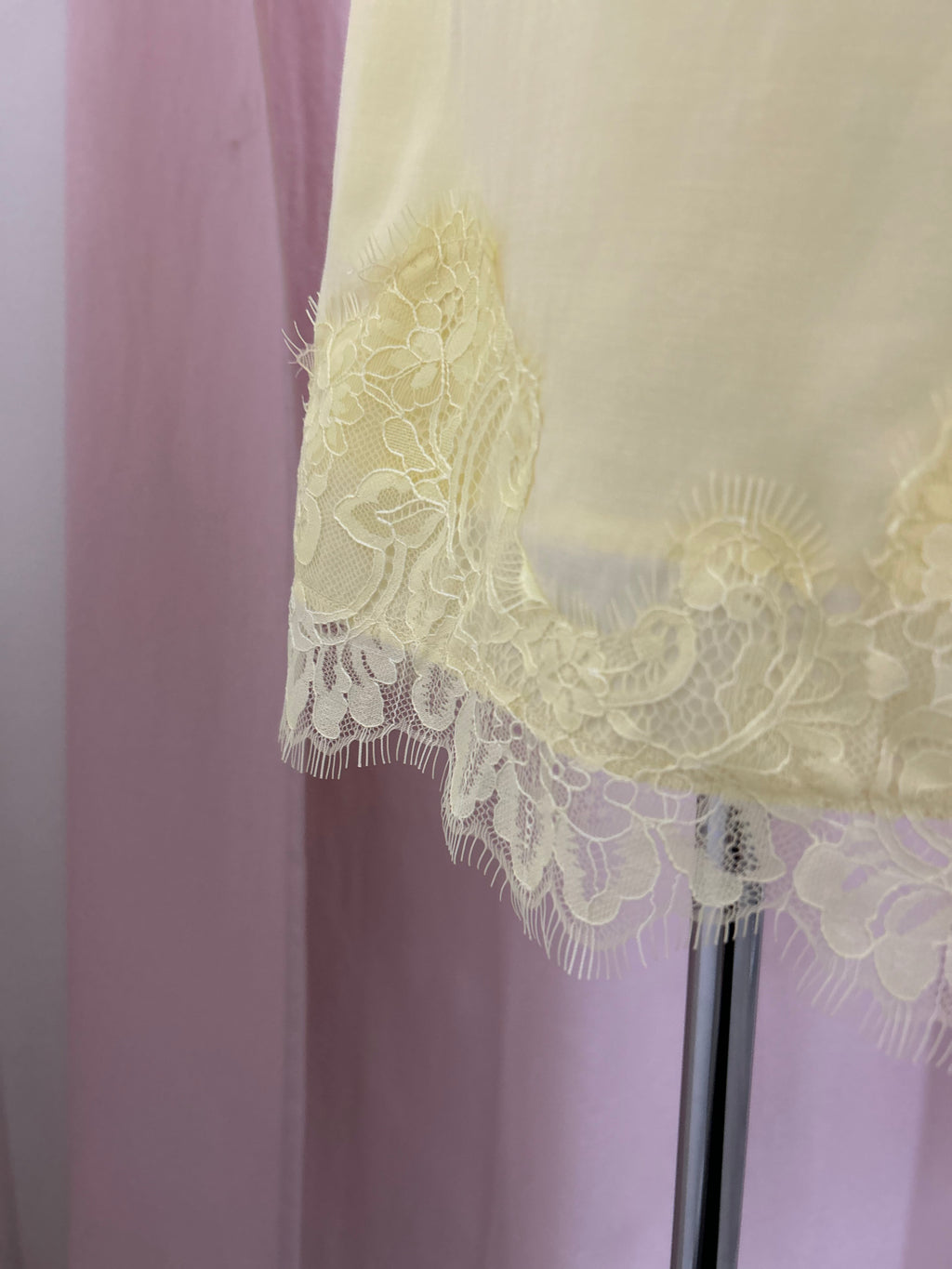 By Frankie Lace Mini Dress Yellow