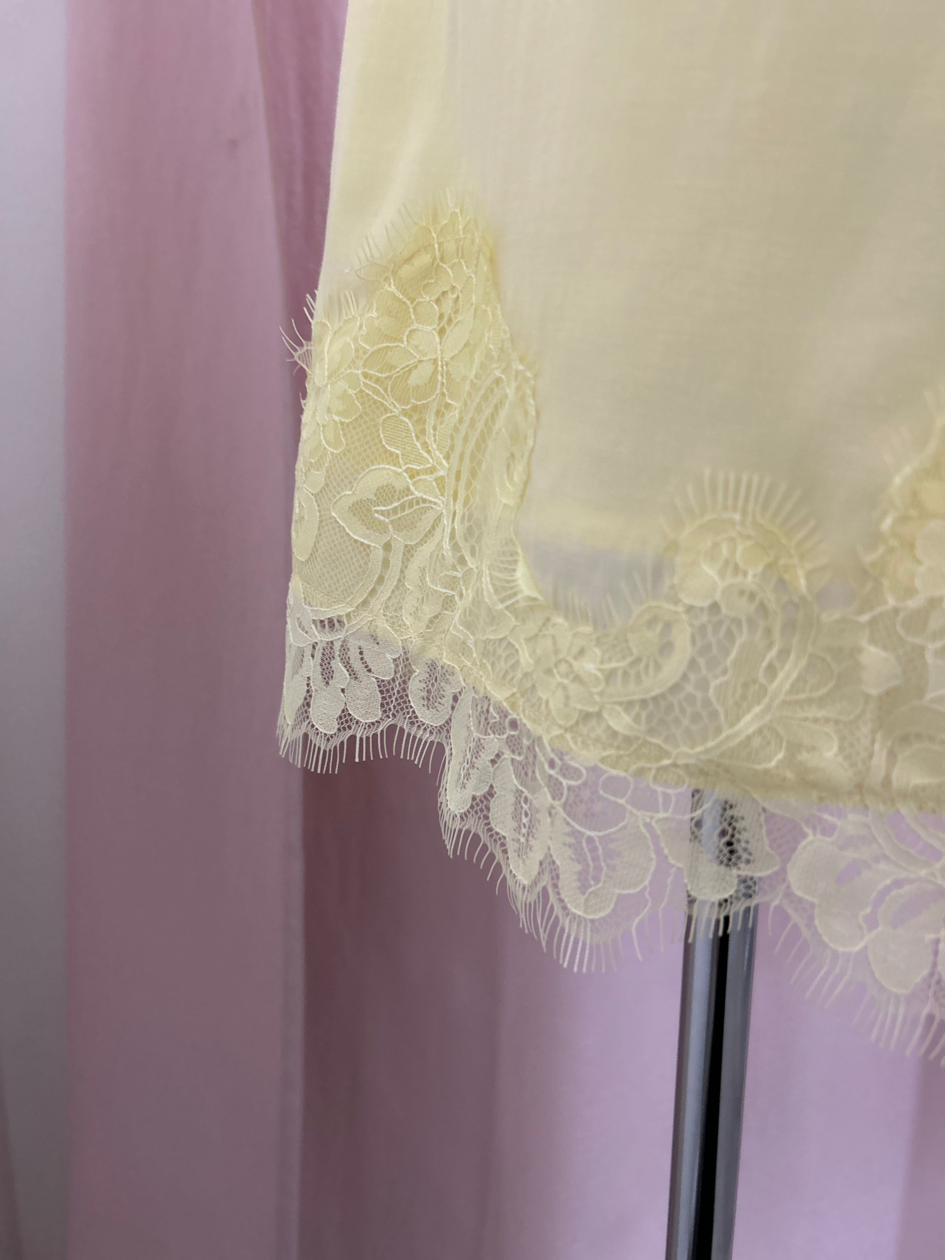 By Frankie Lace Mini Dress Yellow