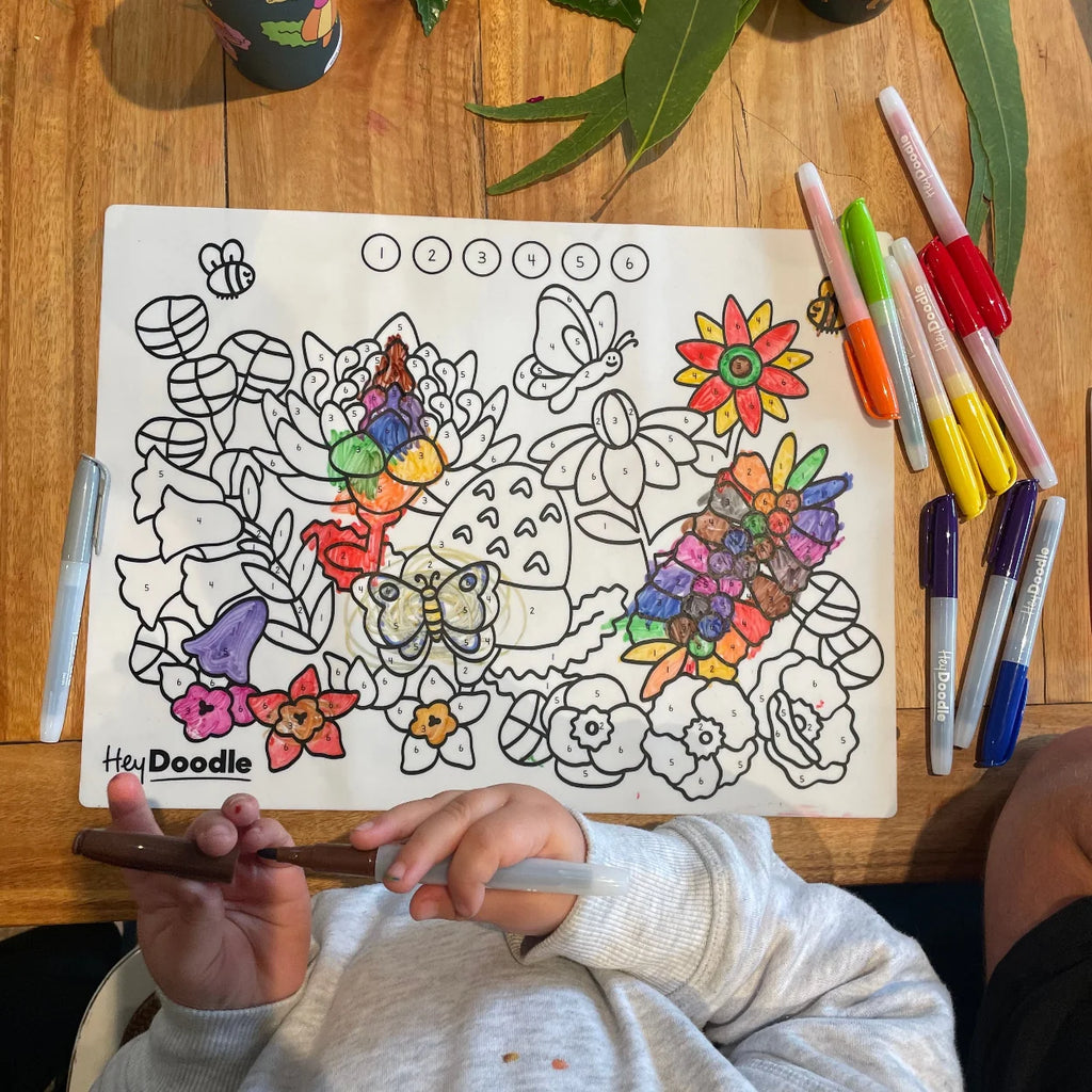 Hey Doodle - Flower Power Classic Colouring & Doodle Mat
