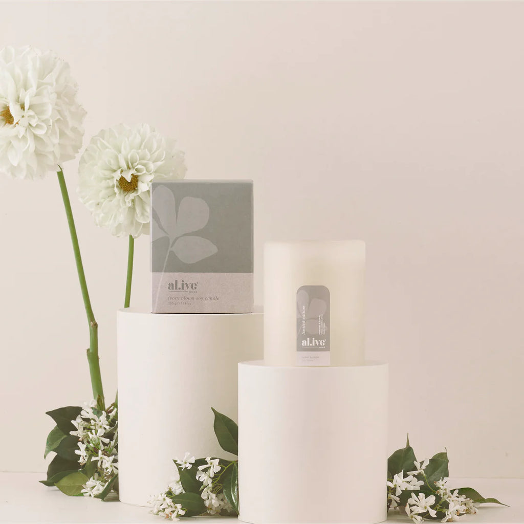 Ali.ve Body Soy Candle - Ivory Bloom LIMITED EDITION