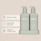 Al.ive Body Compact Bathroom Duo, Wash + Lotion - Ivory Bloom LIMITED EDITION