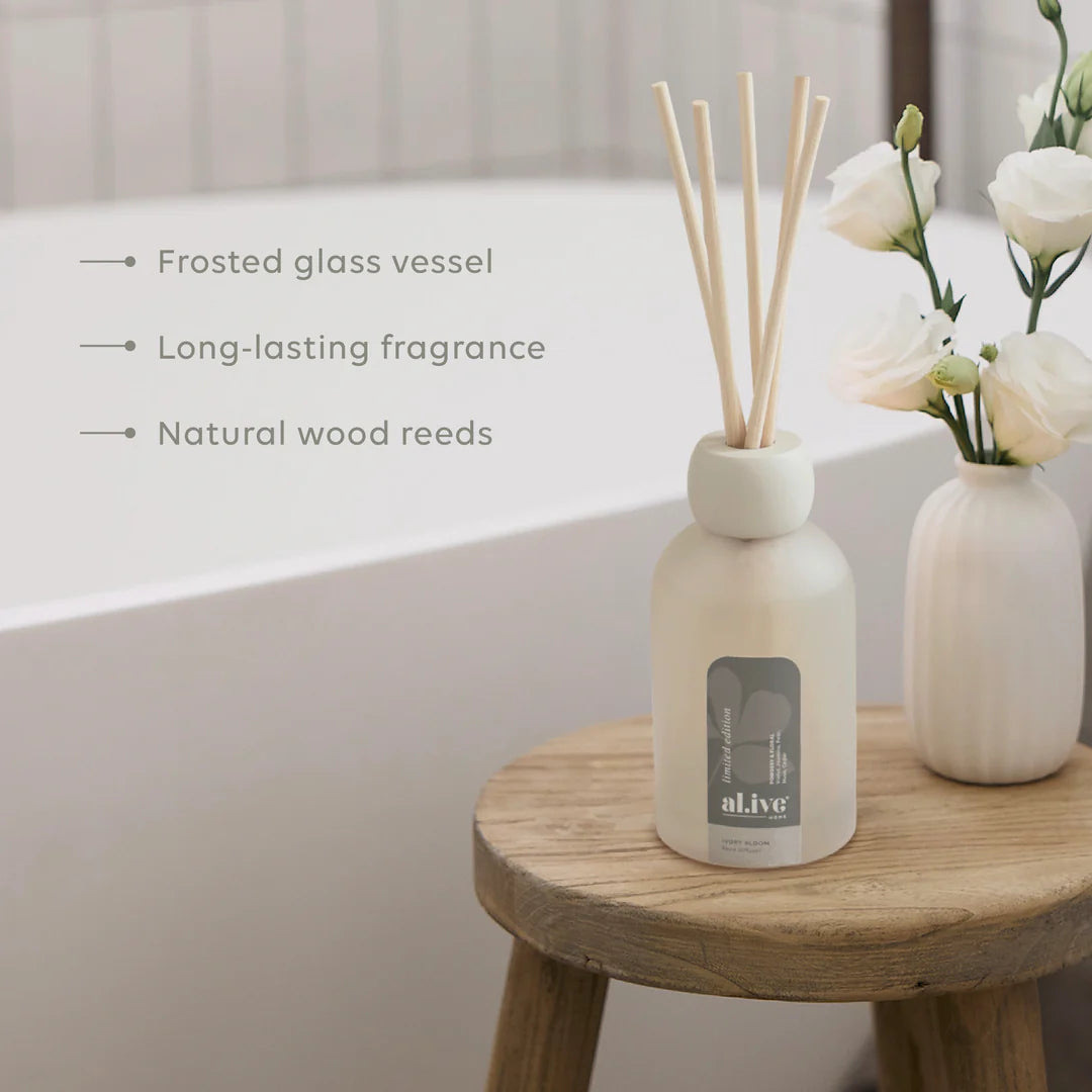 Ali.ve Body Reed Diffuser - Ivory Bloom LIMITED EDITION