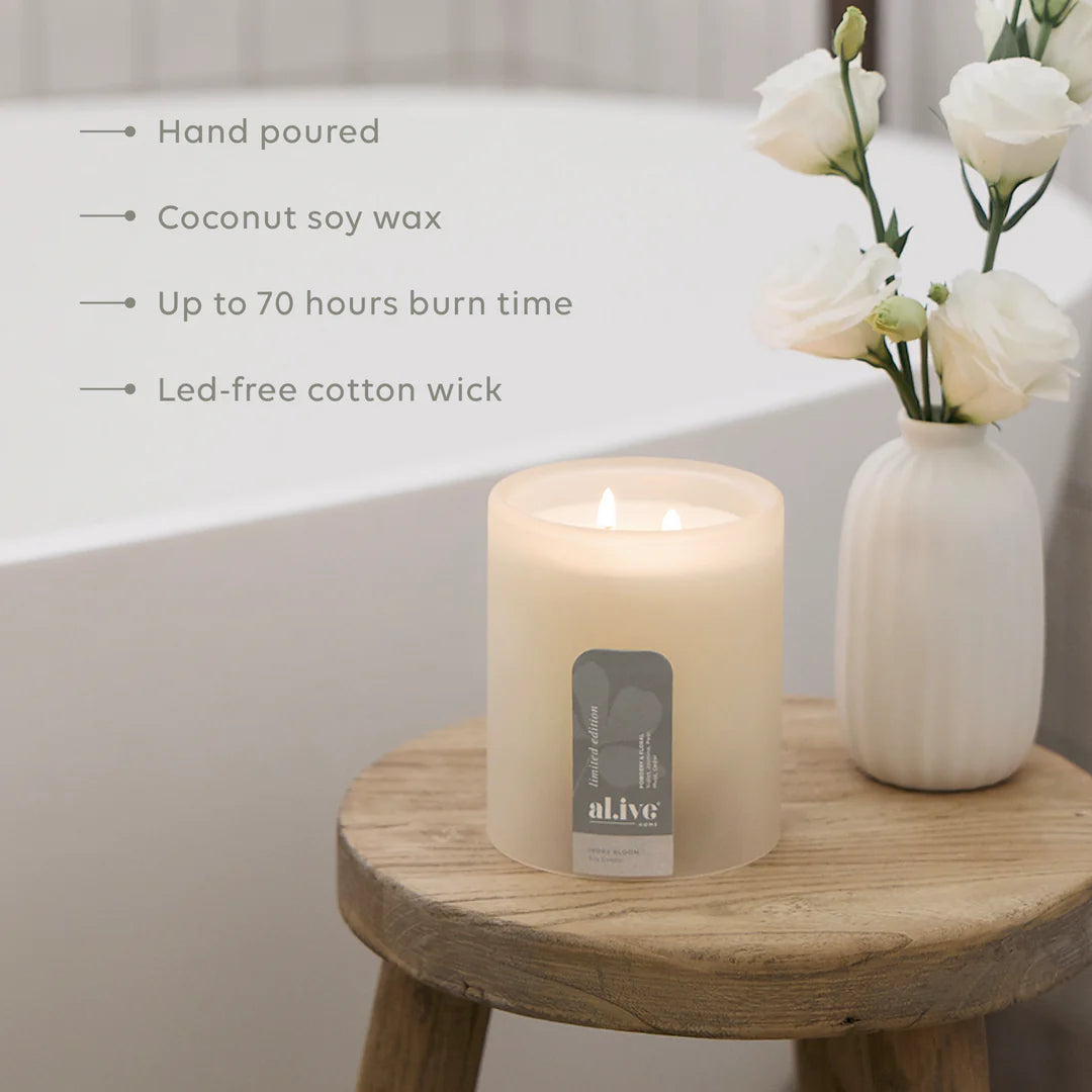 Ali.ve Body Soy Candle - Ivory Bloom LIMITED EDITION