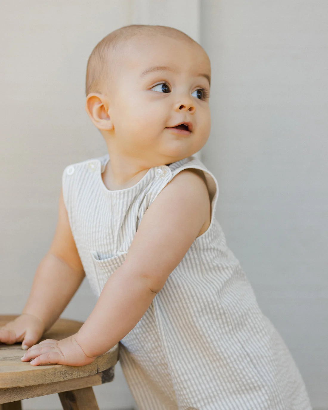 Noralee Georgie Romper | Sage Stripe