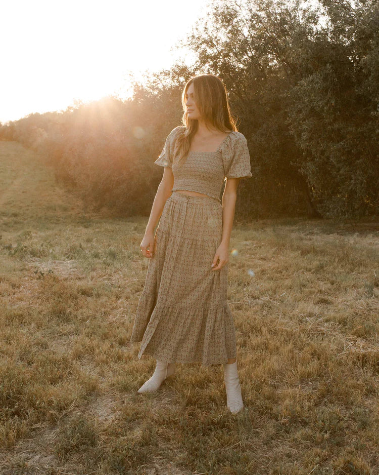 RYLEE + CRU Women's Joelle Skirt | Flower Block