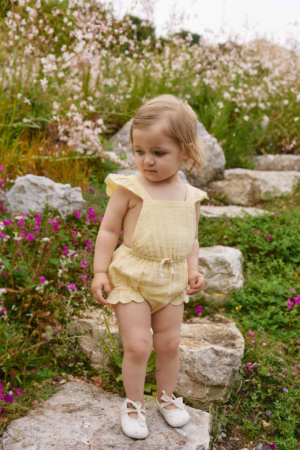 Jamie Kay Organic Cotton Muslin Luciana Playsuit - Sunshine