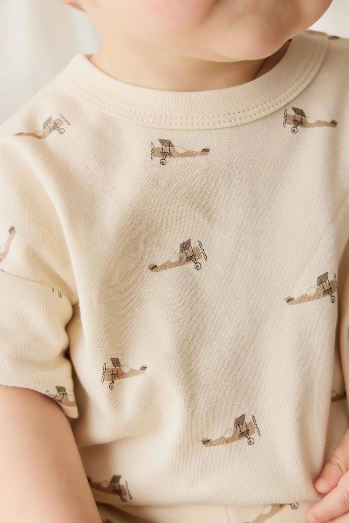 Jamie Kay Pima Cotton Wesley Tee - Fly High Vanilla Cream