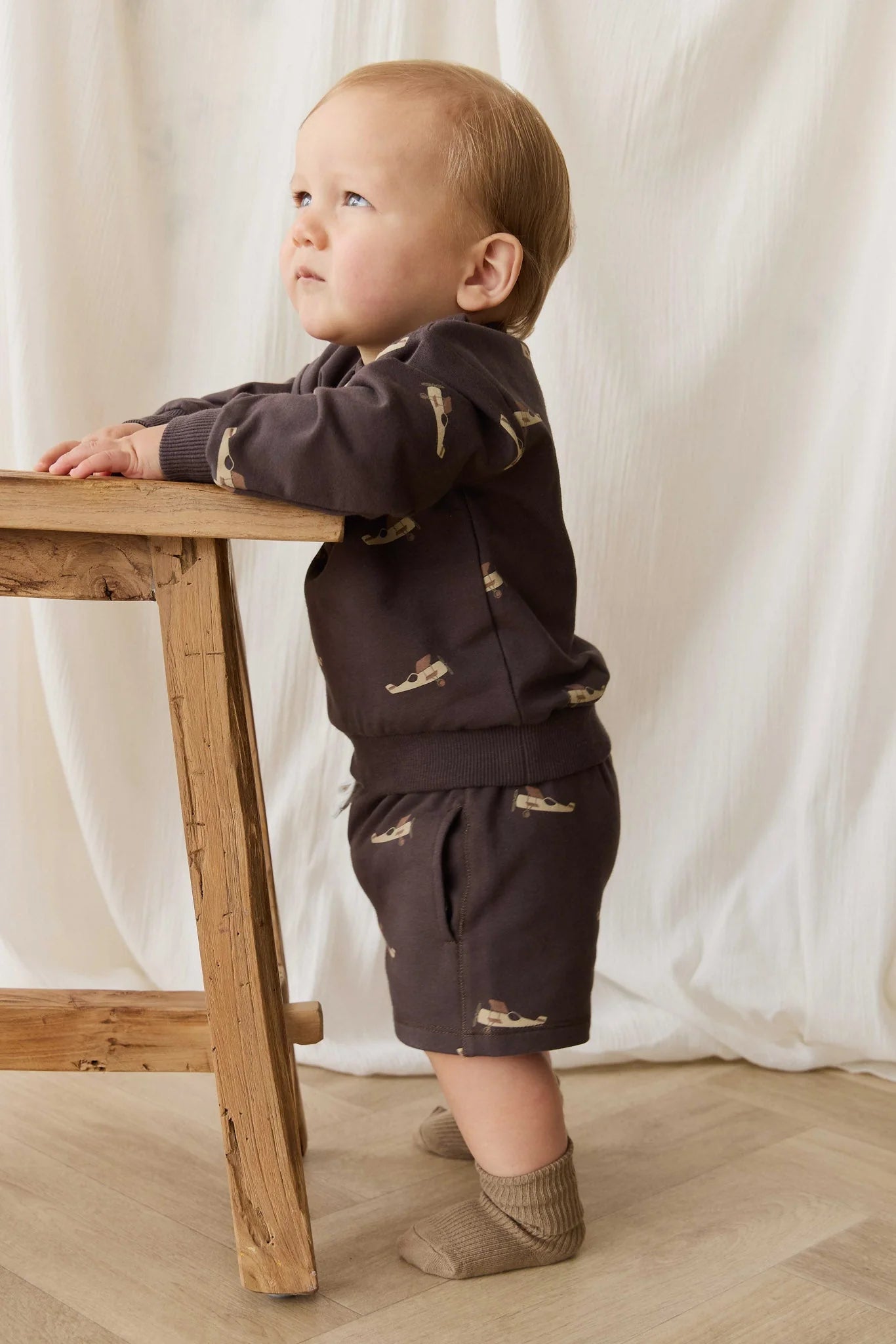 Jamie Kay Organic Cotton Jalen Short - Pilot Planes Bistre