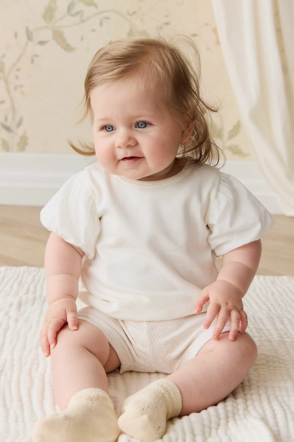 Jamie Kay Pima Cotton Myla Top - Parchment