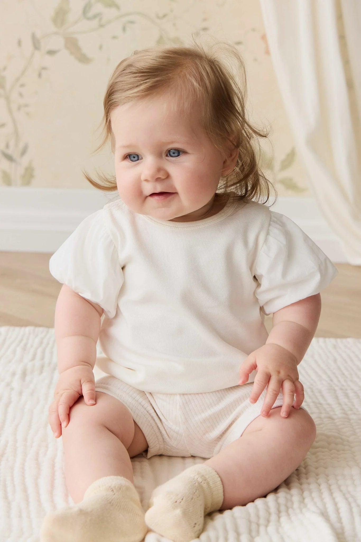 Jamie Kay Pima Cotton Myla Top - Parchment