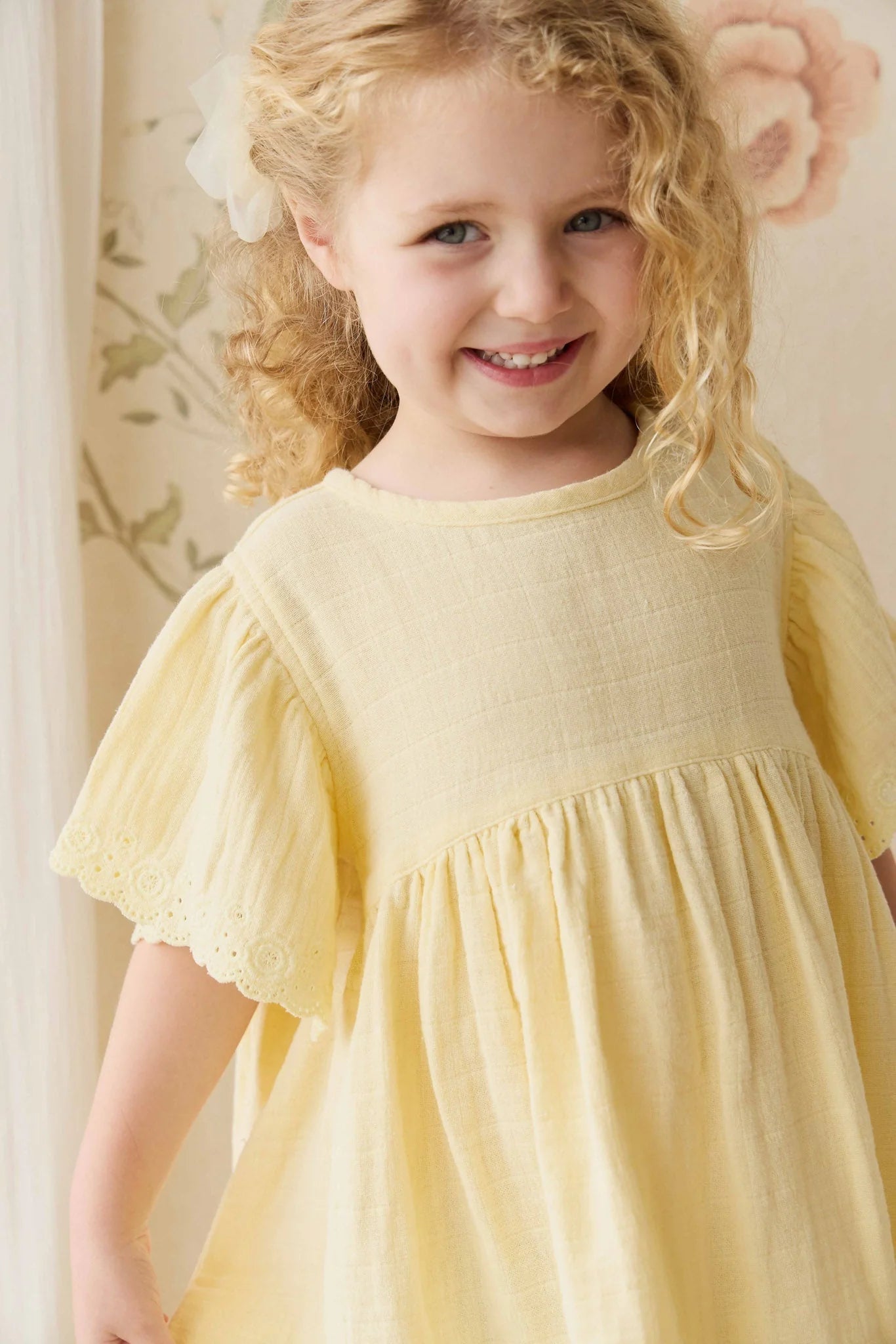 Jamie Kay Organic Cotton Muslin Phillipa Dress - Sunshine