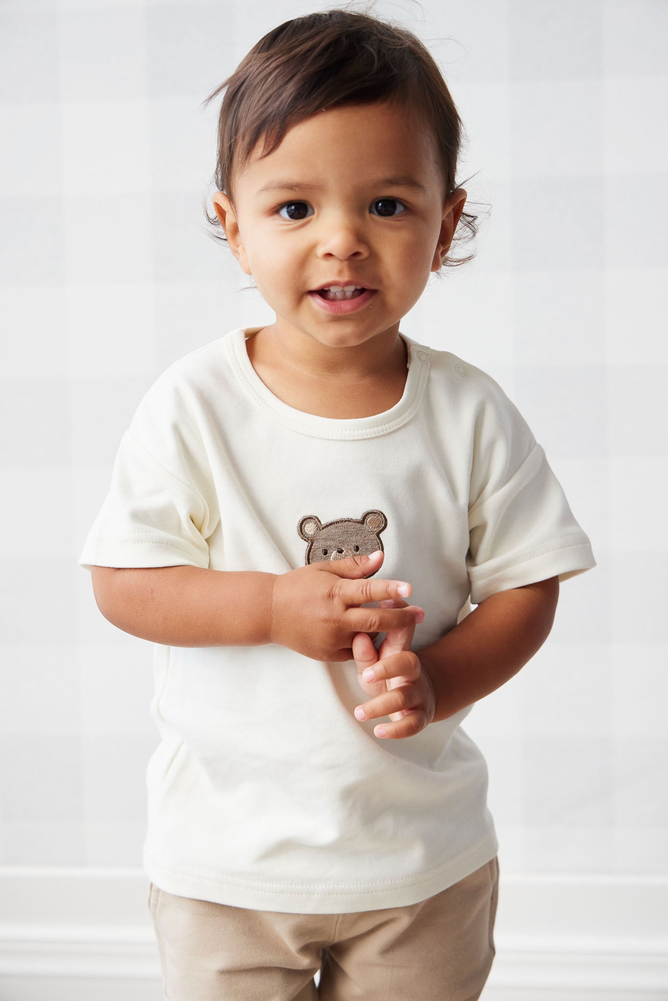 Jamie Kay - Pima Cotton Hunter Tee - Cloud Bear