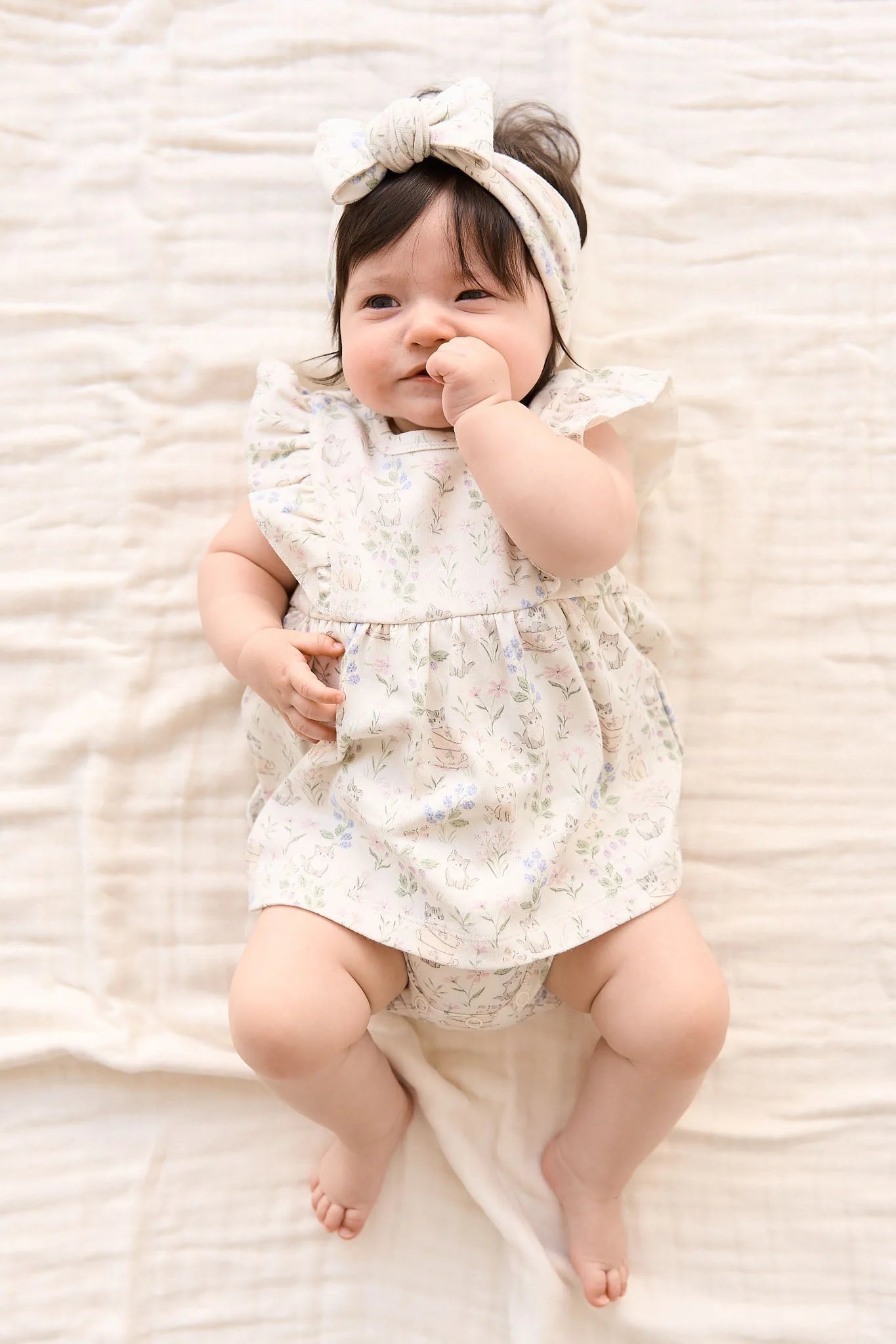 Jamie Kay Organic Cotton Elianna Playsuit - Moons Garden Lavender