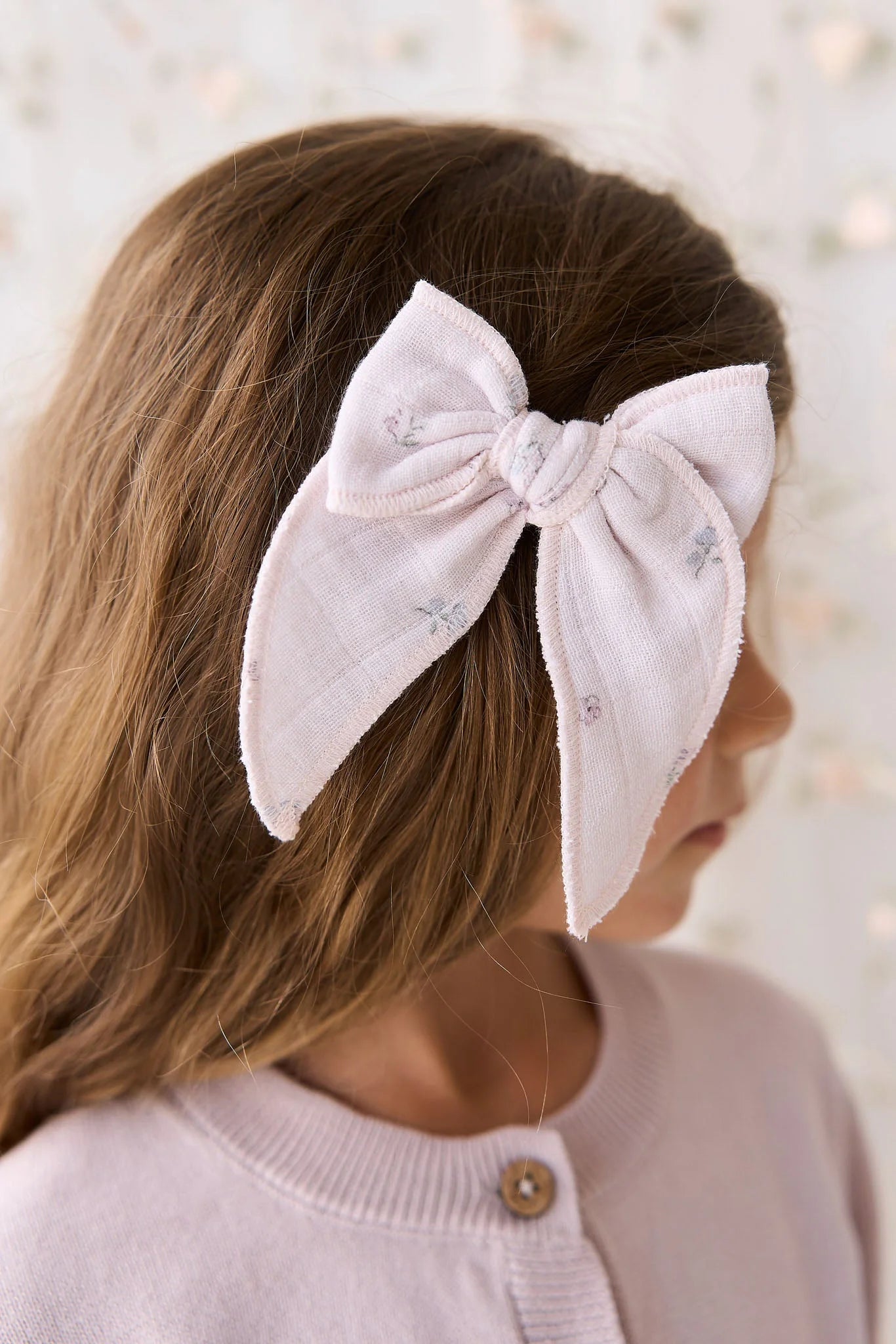 Jamie Kay - Organic Cotton Muslin Bow - Meredith Violet