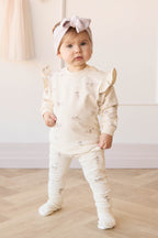 Jamie Kay Organic Cotton Morgan Track Pant - Playful Kittens Whisper White Large