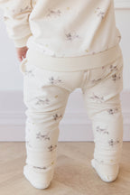 Jamie Kay Organic Cotton Morgan Track Pant - Playful Kittens Whisper White Large