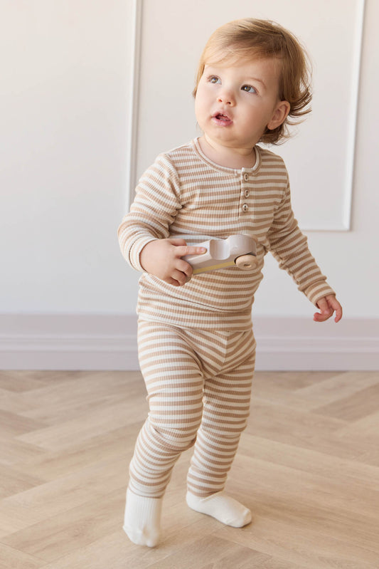 Jamie Kay Organic Cotton Modal Legging - Narrow Stripe Baker/Cloud