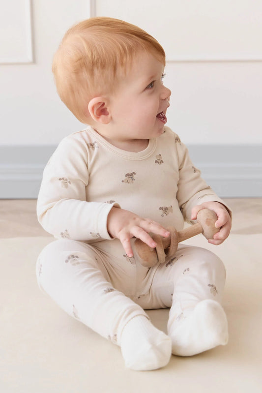 Jamie Kay - Organic Cotton Fernley Bodysuit - Sasha Puppy Tofu