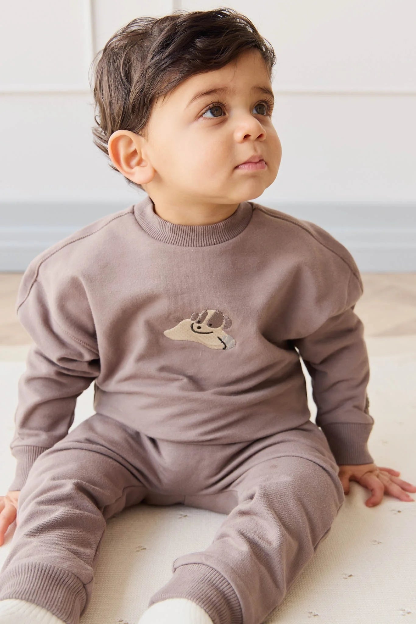 Jamie Kay Organic Cotton Georgie Sweatshirt - Tweed Sasha Puppy