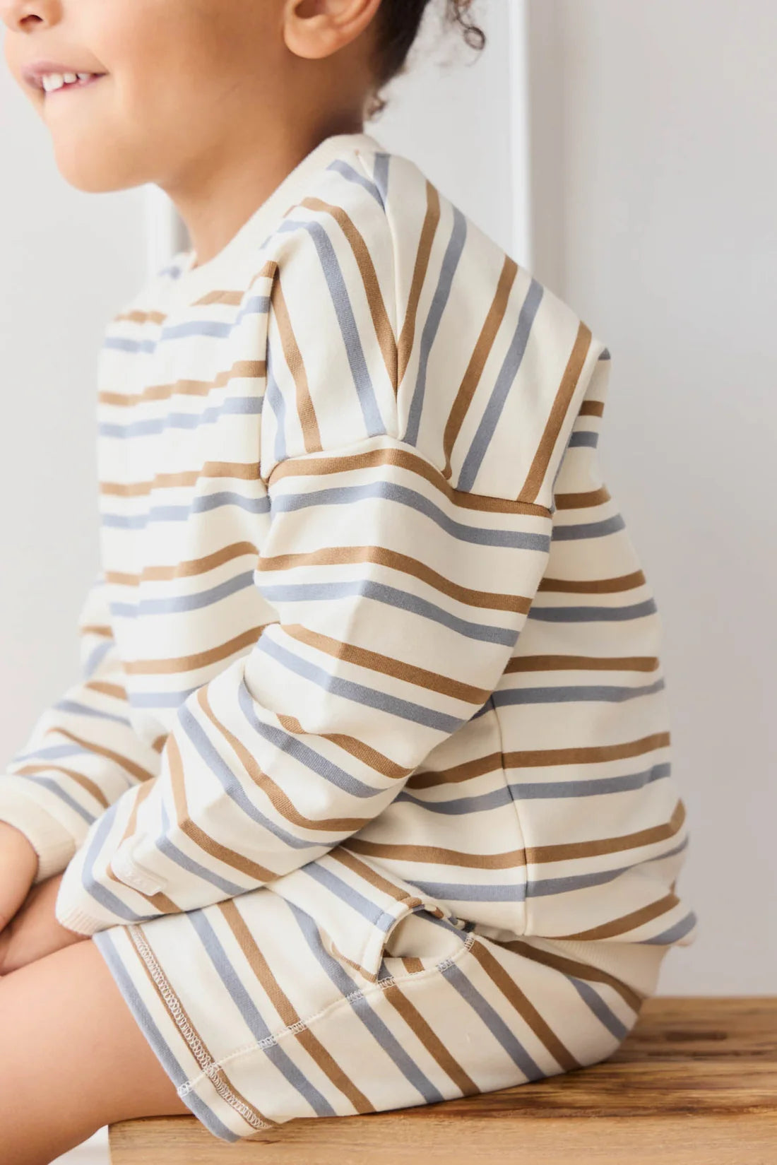 Jamie Kay Organic Cotton Damien Sweatshirt - Hudson Stripe Tiger