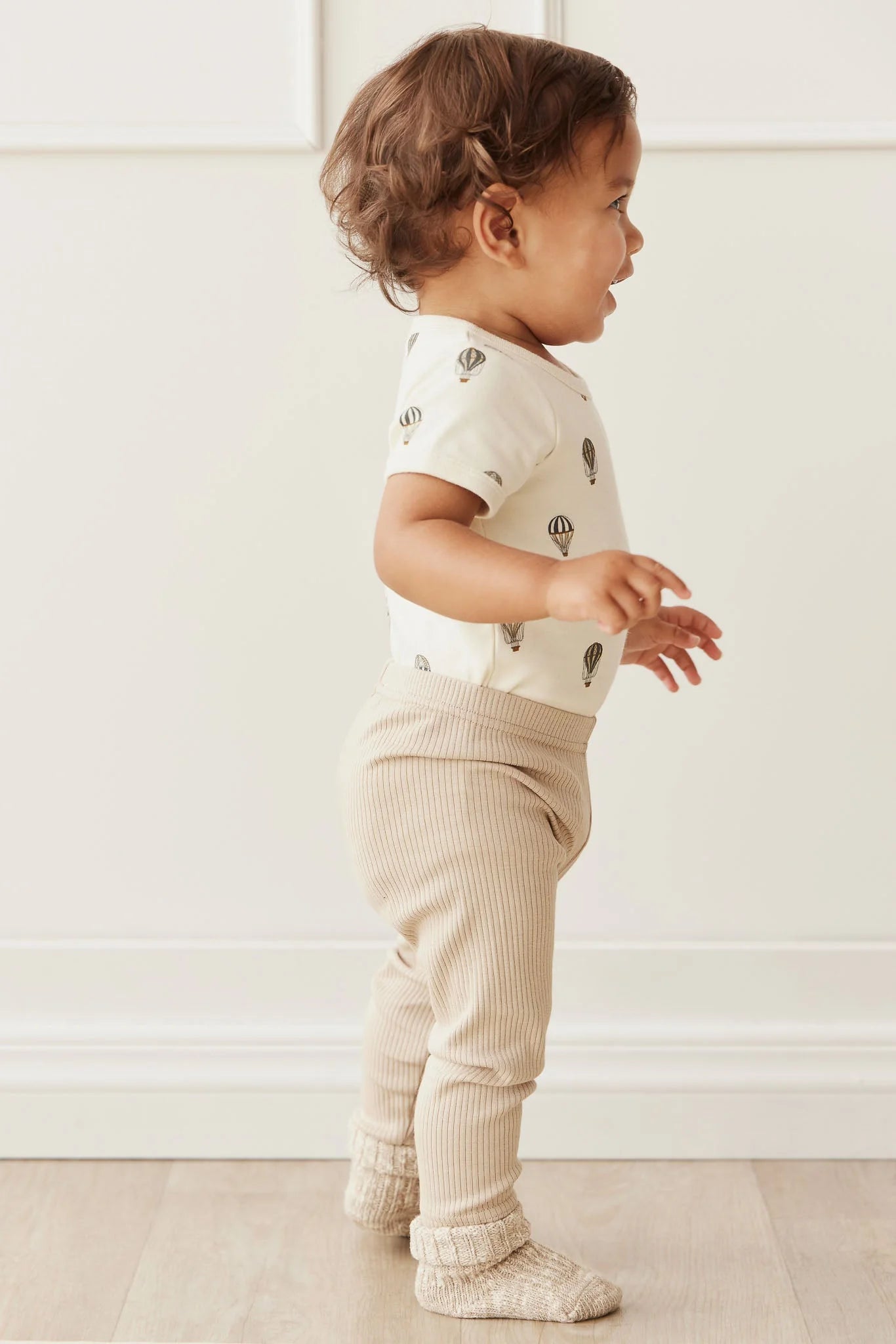 Jamie Kay - Organic Cotton Hudson Short Sleeve Bodysuit Montgolfiere Cloud