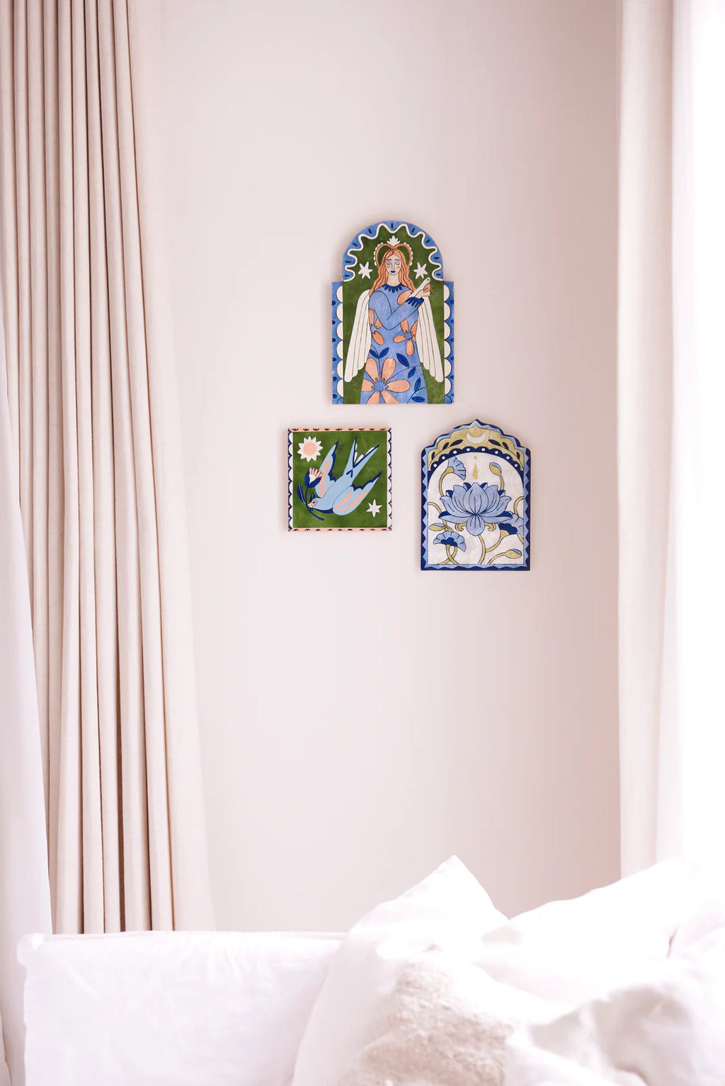 Jones & Co GARDIENNE ANGEL GREEN WALL ART