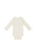 Jamie Kay Organic Cotton Modal Long Sleeve Bodysuit- Parchment