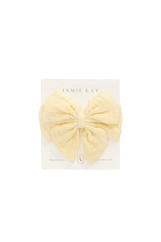 Jamie Kay Organic Cotton Muslin Annalise Bow - Sunshine