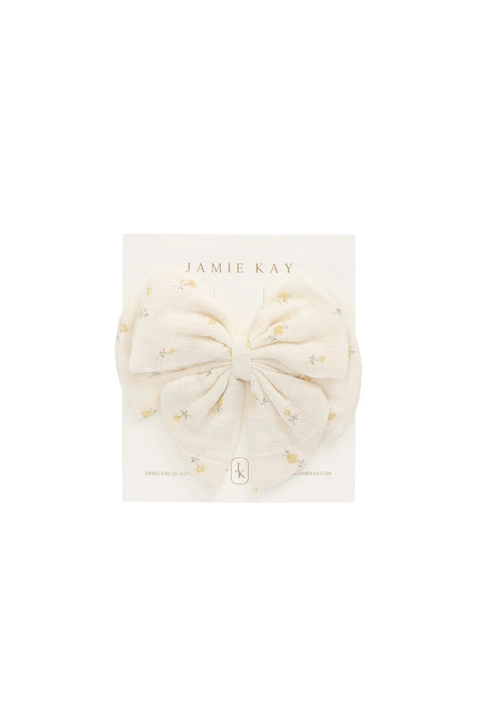 Jamie Kay Organic Cotton Muslin Annalise Bow - Vintage Ditsy