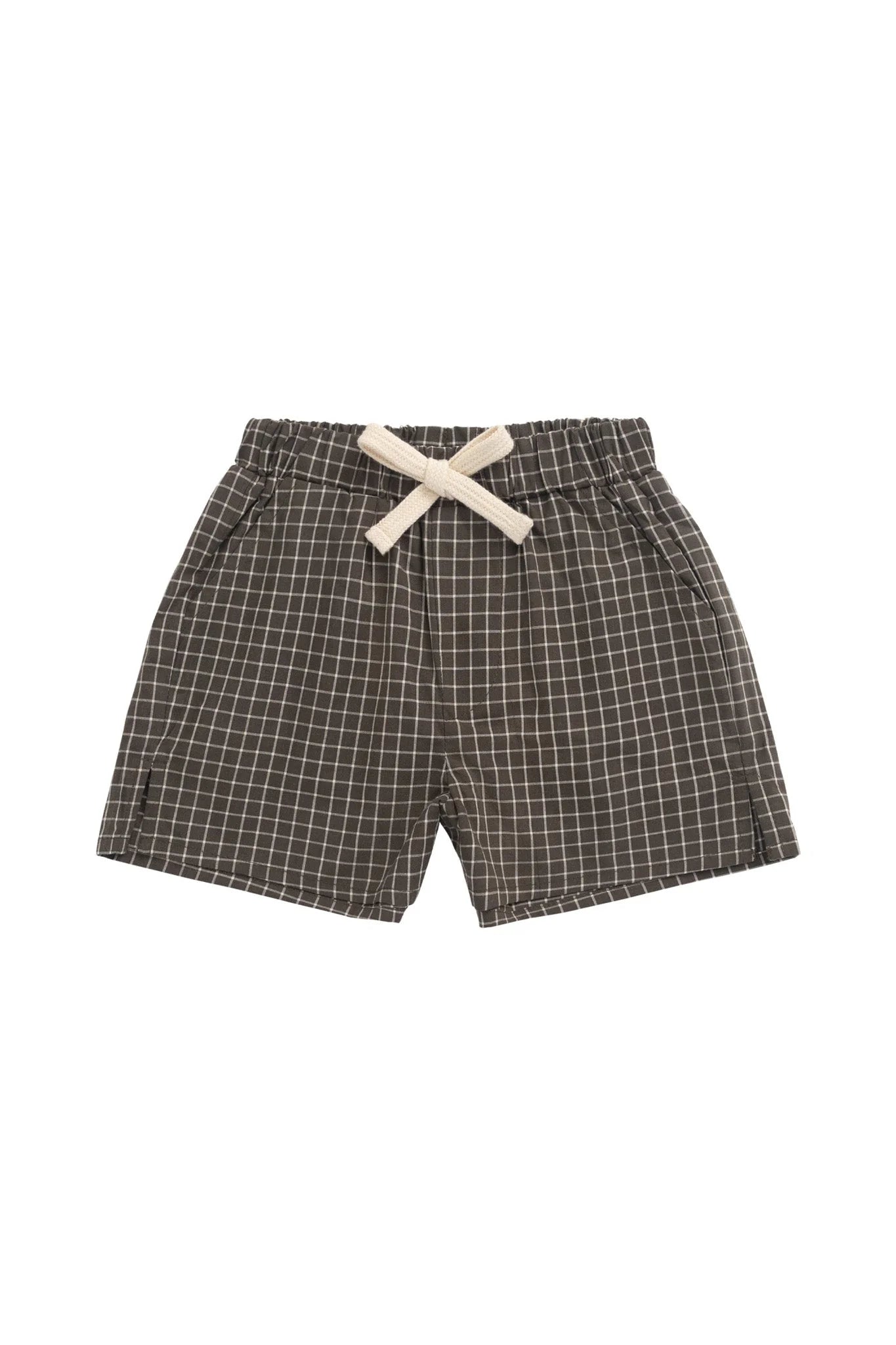 Jamie Kay Organic Cotton Silas Short - Coffee Grid