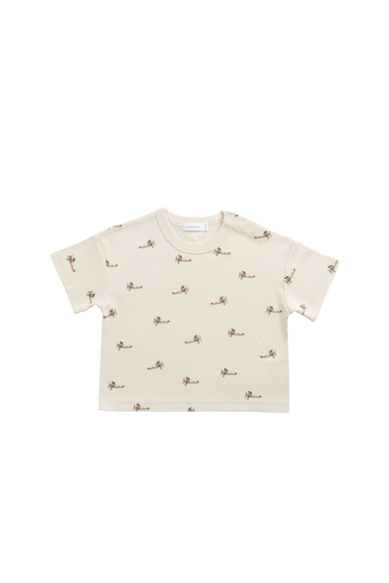 Jamie Kay Pima Cotton Wesley Tee - Fly High Vanilla Cream