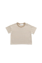 Jamie Kay Pima Cotton Wesley Tee - Slim Stripe Brioche/Cloud