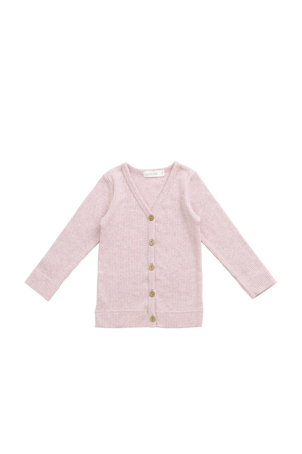 Jamie Kay Organic Cotton Modal Cardigan - Chalk Marle