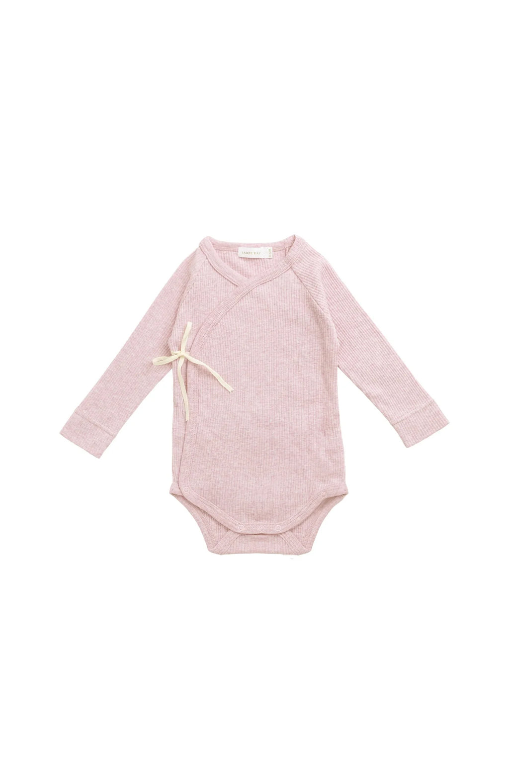 Jamie Kay Organic Cotton Modal Marina Long Sleeve Bodysuit - Chalk Marle