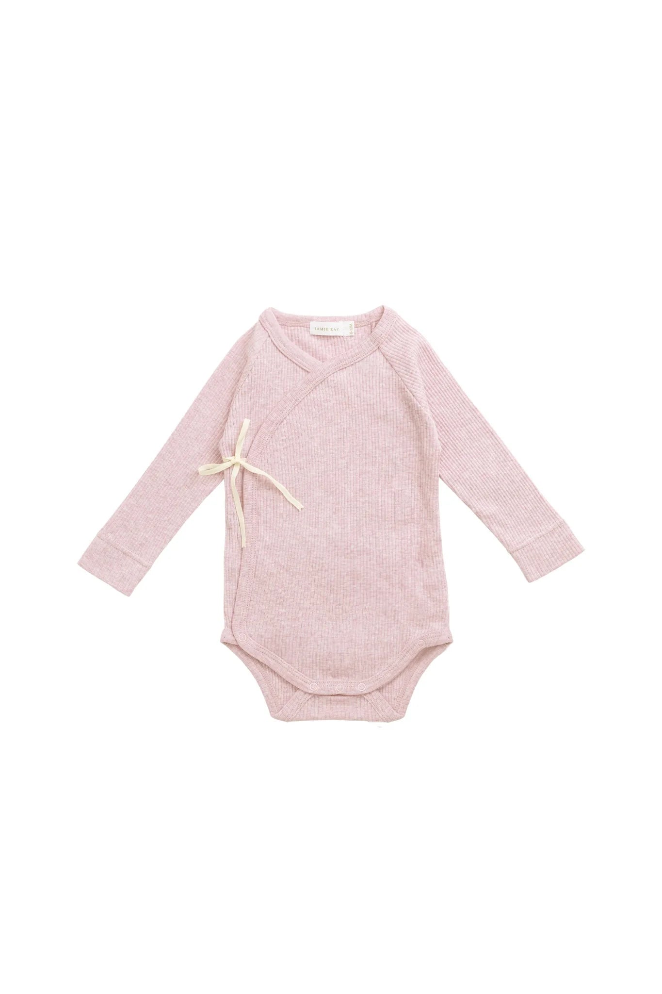 Jamie Kay Organic Cotton Modal Marina Long Sleeve Bodysuit - Chalk Marle