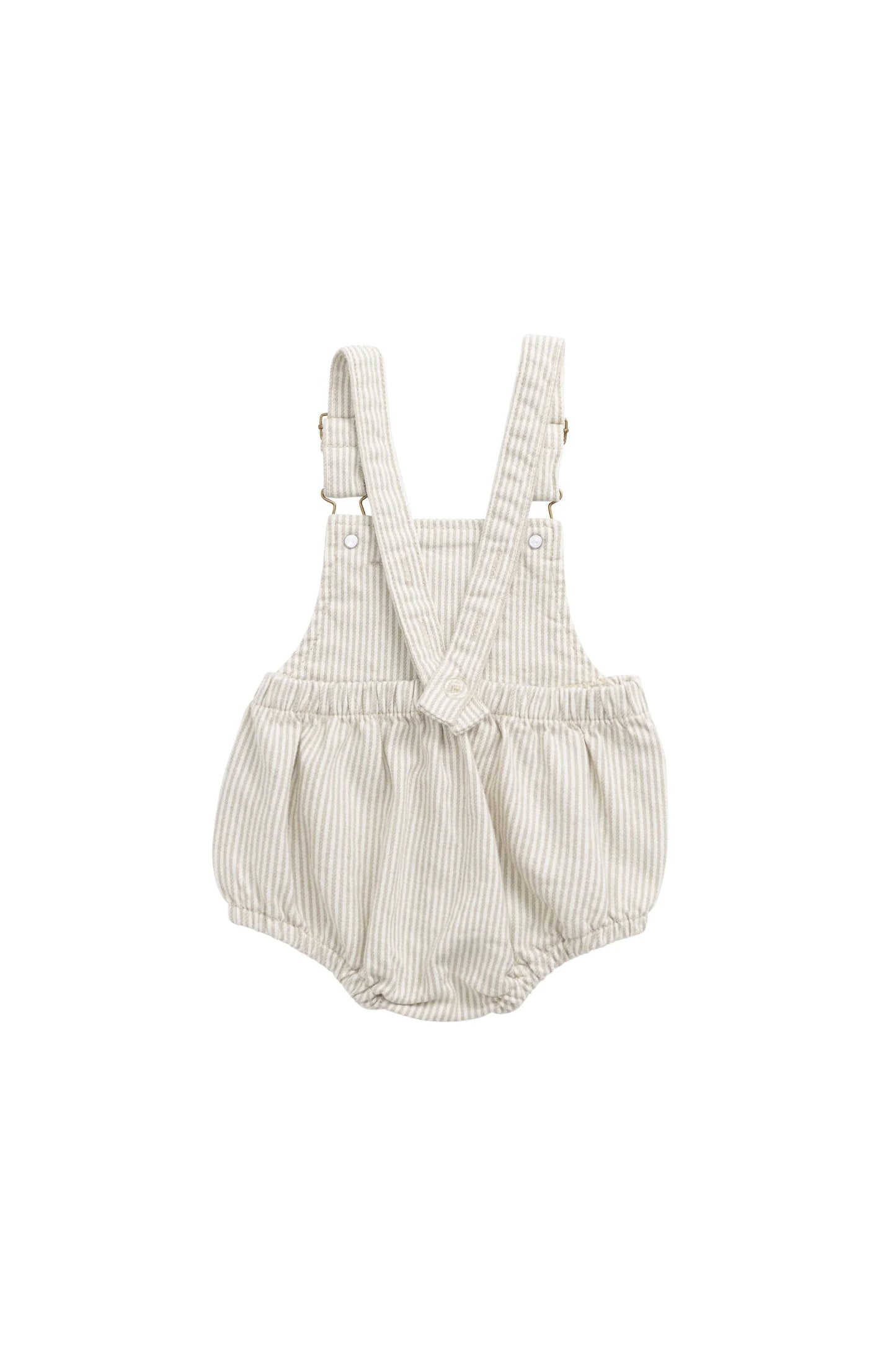 Jamie Kay Pax Playsuit - Fine Vertical Stripe Sandy Brown/Cloud