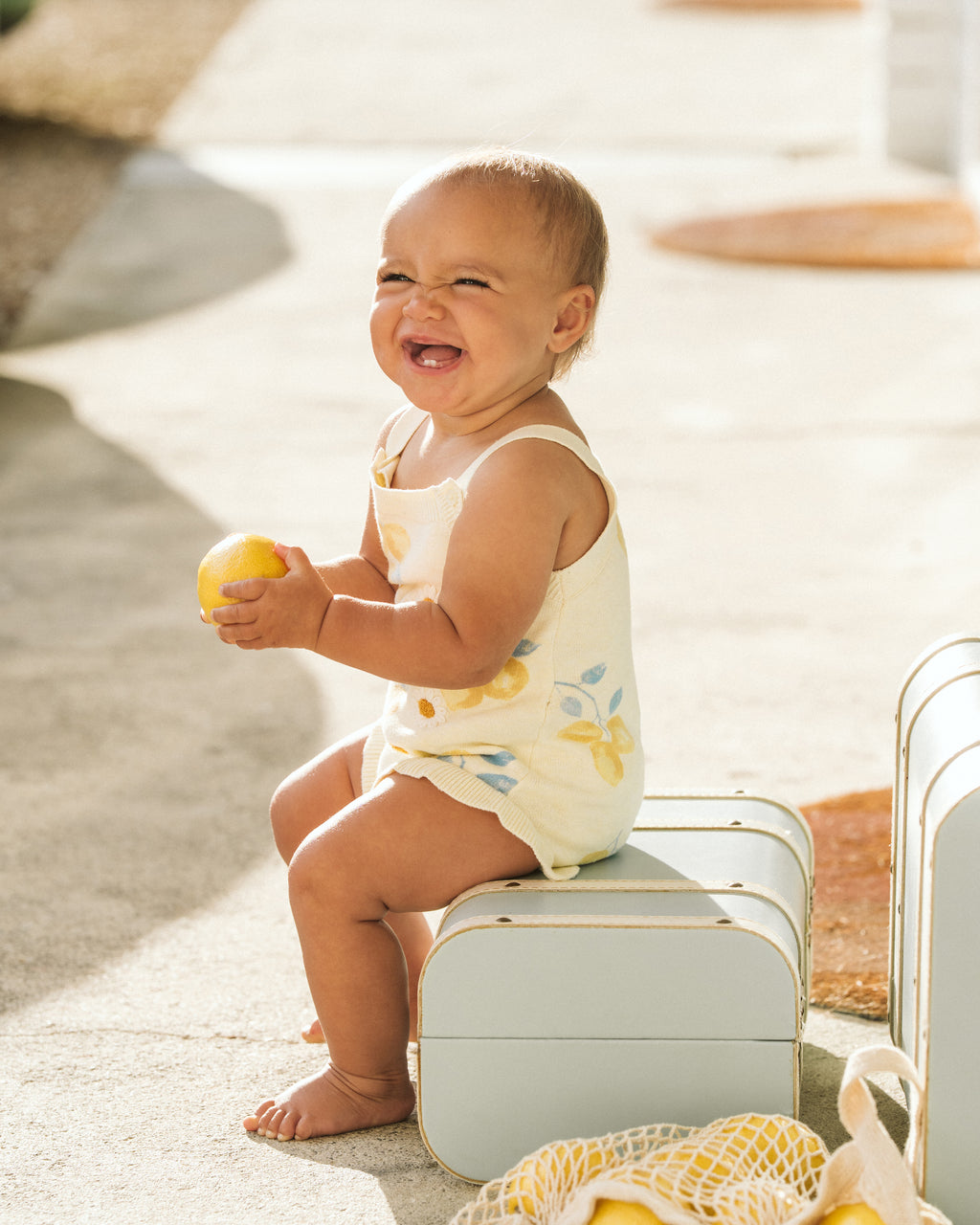 Fox & Finch Piccolina Organic Lemon Bodysuit