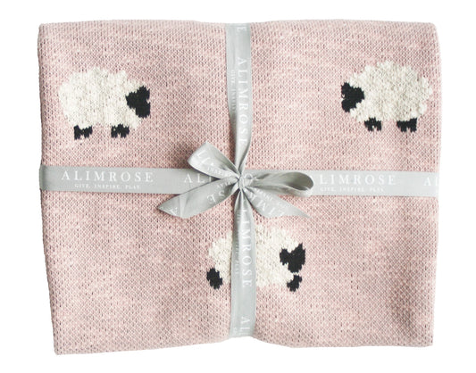 Alimrose Baa Baa Blanket Organic Cotton - Pink