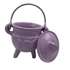 Cast Iron Cauldron Triple Moon with Lid - Assorted