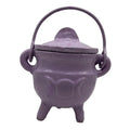Cast Iron Cauldron Triple Moon with Lid - Assorted